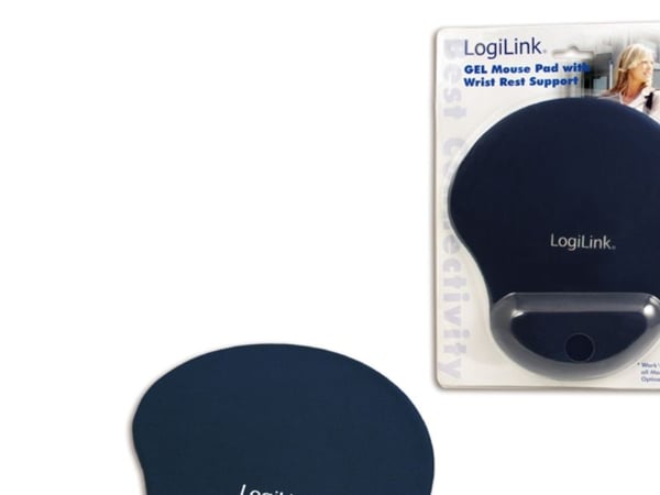LogiLink - Musematte med håndleddsstøtte - blå