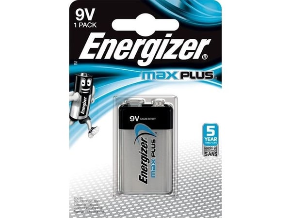Energizer Max Plus, Kertakäyttöinen akku, 9V, 1 kpl, Kupla