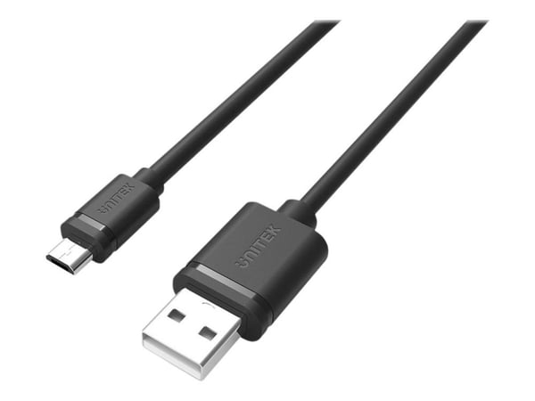 Unitek Y-C451GBK - USB-kabel - USB (hane) till mikro-USB typ B (hane) - USB 2.0 - 1 m - svart