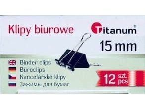 Titanklips 15 mm sort (BC15) 12stk