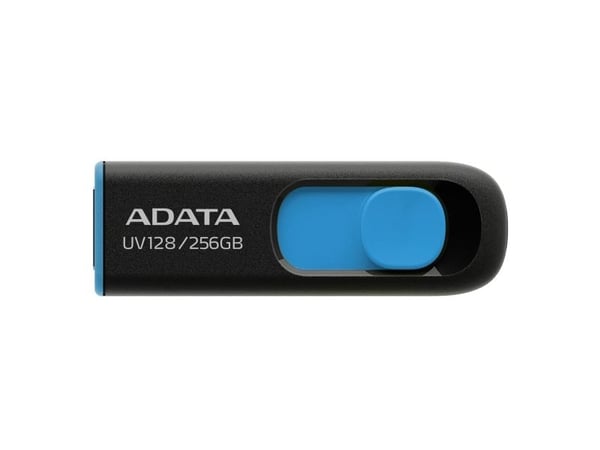 ADATA UV128 - USB flash-enhet - 256 GB - USB 3.2 Gen 1 - svart, blå