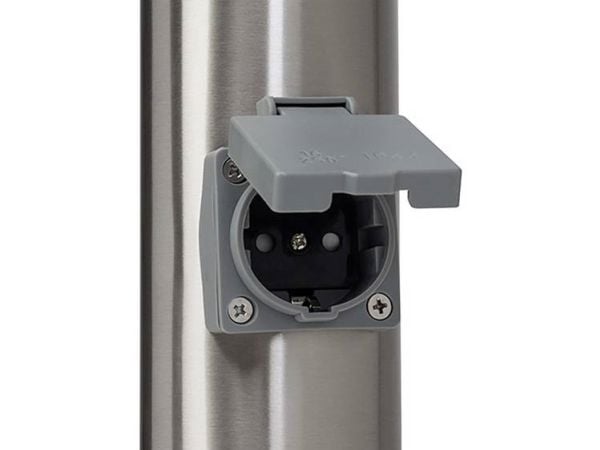 Brilliant 43693/82 Chorus Ulkoilman lattiavalaisin Energiansäästölamppu E27 20 W Ruostumaton teräs