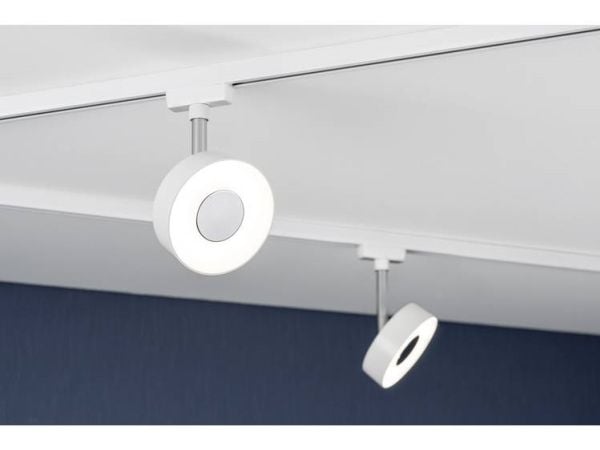 Paulmann 952.72, Spotlight på skinne, 1 ampuller, LED, 2700 K, 308 lm, Hvit