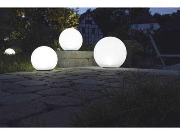 Heitronic 35421 boule solcellsdekorationsljus – klot-LED (RGB) – inbyggd 0,2 W – vit