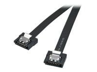 Akasa PROSLIM - SATA-kabel - Serial ATA 150/300/600 - SATA (hona) till SATA (hona) - 30 cm - spolad, rak kontakt - svart