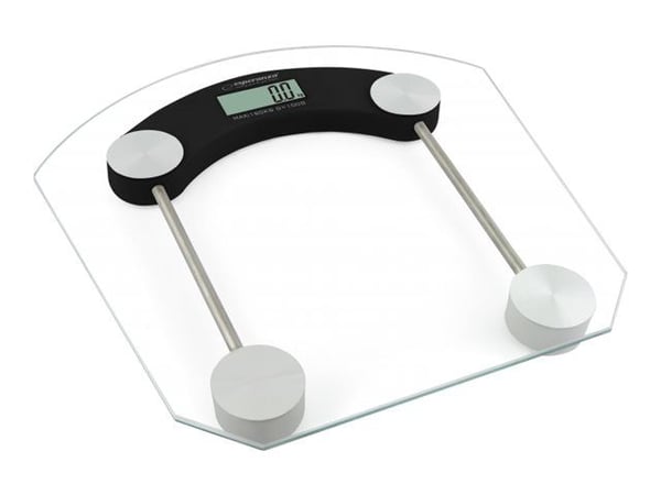 Esperanza EBS008K, Sähkökäyttöinen henkilövaaka, 180 kg, 100 g, Musta, kg, lb, Suorakulmio