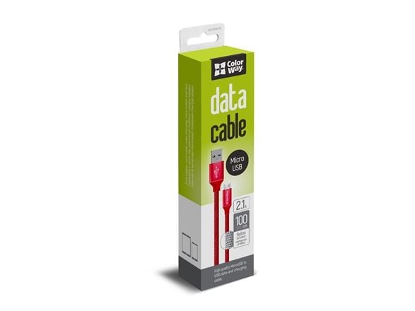 ColorWay USB-A - microUSB-kabel 1 m rød (CW-CBUM002-RD)