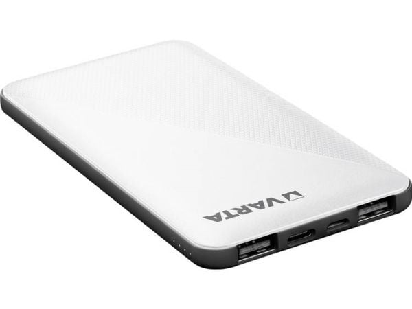Varta Energy - Strømbank - 5000 mAh - 18.5 Wh - 12 watt - 3 utgangskontakter (2 x USB, USB-C)