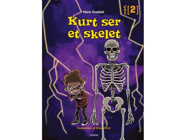 Omslagshäfte/arbetsbok: Kurt ser et skelett | Marie Duedahl | Språk: Danska