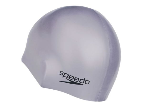 Speedo Plain Moulded Silicone, Grå, Caps, Unisex, Svømming, Silikon, 1 stykker