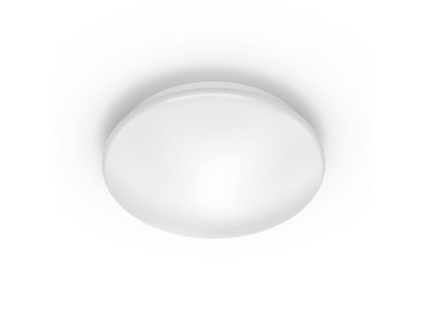 Philips Funksjonell Moire-taklampe, 6 W, LED, Ikke-utskiftbare pærer, 4000 K, 640 lm, IP20, Hvit