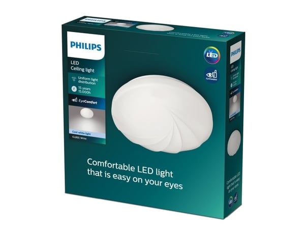 Philips Funksjonell Shore-taklampe, 17 W, 1 ampuller, LED, Ikke-utskiftbare pærer, 4000 K, 1900 lm, IP20