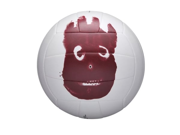 Wilson Cast Away, 18-panel ball, Rød, Hvit, Lær, Utendørs, Bilde, Official