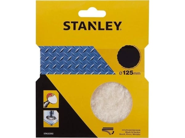 Stanley STA32202-XJ, Poleringshjul, Ull, Hvit, 1 stykker, 12,5 cm