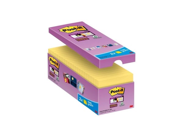 Post-it SS-Notes 76x76 mm V-pack gul (16 stk.)