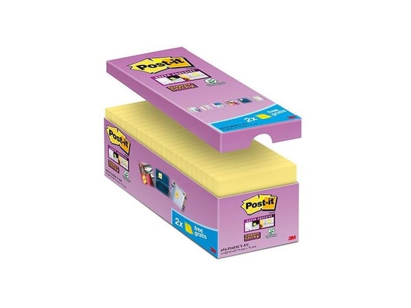 Post-it SS-Notes 76x76 mm V-pack gul (16 stk.)