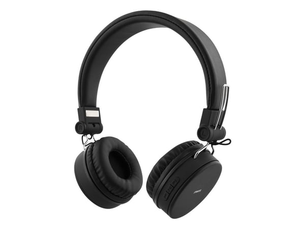 Streetz BT200 Foldable on-ear BT headset, 3.5 mm, black, Ledning & Trådløs, Musikk, 20 - 20000 Hz, 176 g, Hodesett, Svart