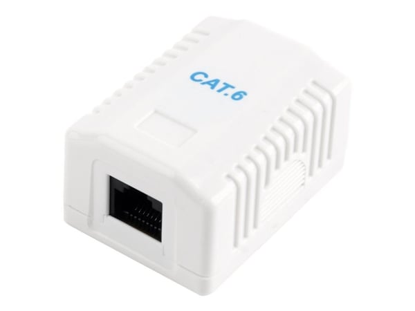 Cablexpert - Overflatemonteringsboks for nettverk - CAT 6 - UTP - RJ-45 - hvit