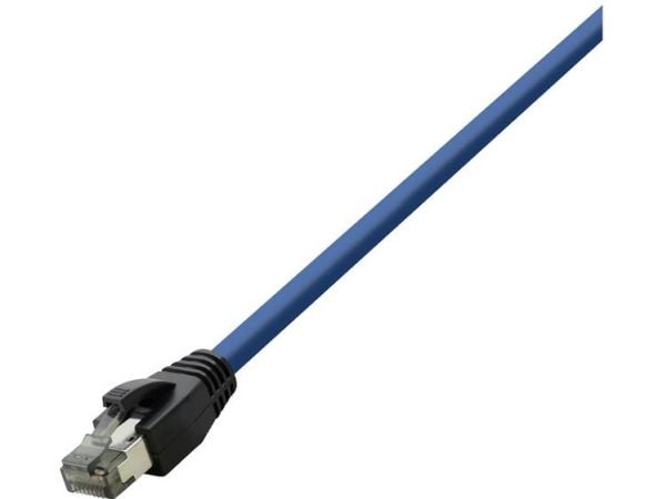 LogiLink - Patch-kabel - RJ-45 (hane) till RJ-45 (hane) - 15 m - SFTP, PiMF - CAT 8.1 - halogenfri, formpressad, rund, hakfri - blå
