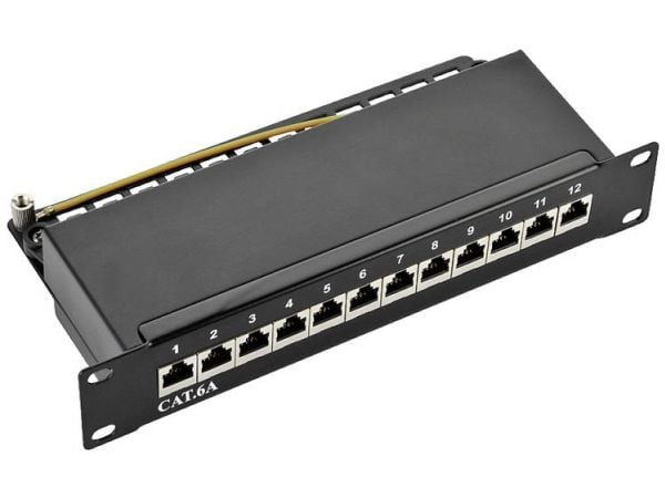 LogiLink NP0052B, 10 Gigabit Ethernet, 10000 Mbit/s, Cat6a, S/UTP (STP), Telinekiinnitys, 1U