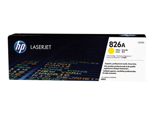 HP 826A - Gul - original - LaserJet - tonerpatron (CF312A) - for Color LaserJet Enterprise M855dn, M855x+, M855x+ NFC/Wireless direct, M855xh