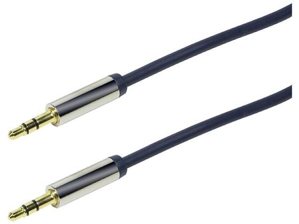 LogiLink 3.5mm - 3.5mm 5m, 3.5mm, Hankjønn, 3.5mm, Hankjønn, 5 m, Blå