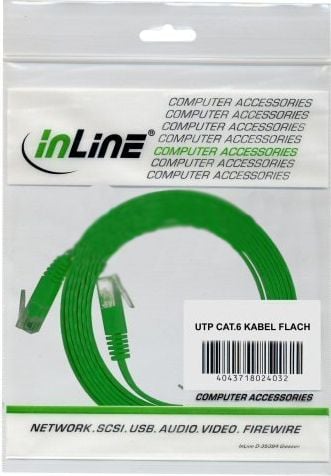 InLine 71600G, 10 m, Cat6, U/UTP (UTP), RJ-45, RJ-45, Grønn