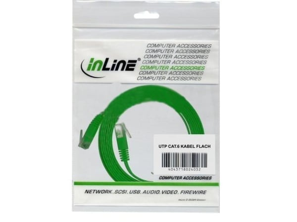 InLine 71605G, 5 m, Cat6, U/UTP (UTP), RJ-45, RJ-45, Grønn