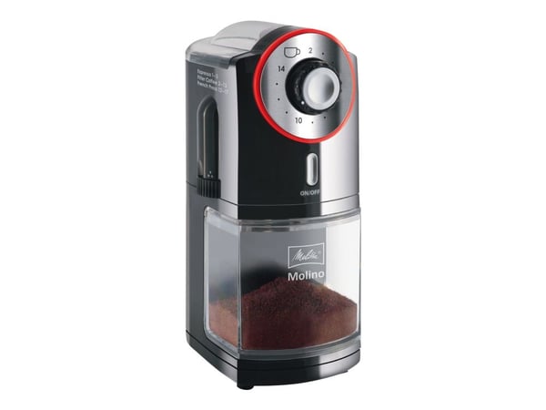 Melitta Molino, 200 g, Musta, Punainen, Ruostumaton teräs, 14 kpl, 100 W, 1,61 kg, 162 mm