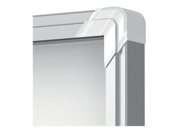 Nobo - Innesluten anslagstavla - väggmonterbar - 944 x 907 mm - 12 x A4 - metall - magnetisk - utomhus - vit