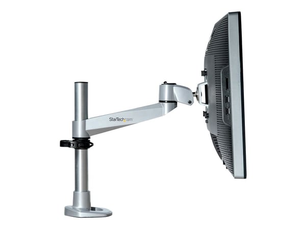 Startech Desk Mount Monitor Arm, VESA or Apple iMac/Thunderbolt Display up to 14kg, Articulating Height Adjustable Single Desktop Monitor Pole Moun...