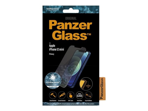 PanzerGlass P2707, Apple, Apple - iPhone 12 Mini, Asennus kuivana, Naarmuuntumisenkestävä, Iskunkestävä, Antibakteerinen, Läpinäkyvä, 1 kpl