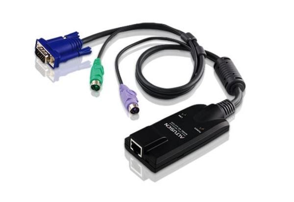 ATEN KA7520 - Tastatur / video / musadapter (KVM) - RJ-45 (hunn) til PS/2, HD-15 (VGA) (hann) - for ALTUSEN KH1508, KH1516, KH2508, KH2516; ATEN KH...
