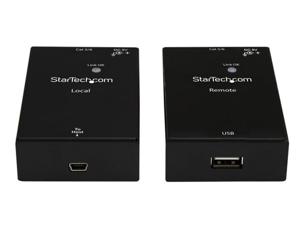 Startech USB 2.0 Extender over Cat5e/Cat6 Cable (RJ45), Up to 165ft (50m), High Speed USB Port Extender Adapter Kit, Powered, USB over Ethernet Cab...