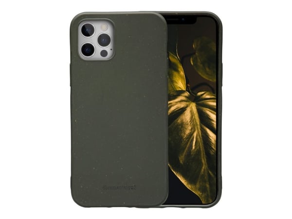 dbramante1928 Grenen - Takakansi matkapuhelimelle - 100% biohajoava kasviperäinen materiaali - tumma oliivinvihreä - 6,7" - Apple iPhone 12 Pro Max