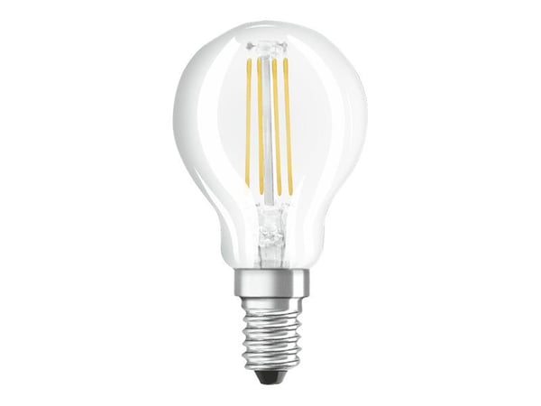 OSRAM LED THREE STEP CLASSIC P - LED-lyspære - form: P40 - klar finish - E14 - 4 W (ekvivalent 40 W) - klasse E - varmt hvitt lys - 2700 K