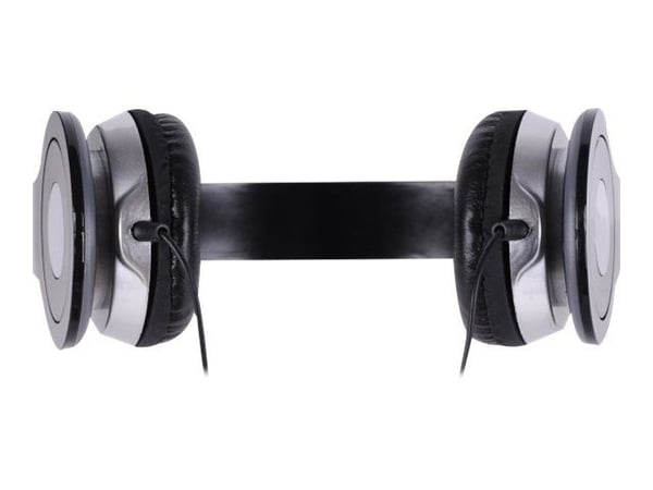Rebeltec CITY - Hodetelefoner med mikrofon - on-ear - kablet - 3,5 mm jakk - svart