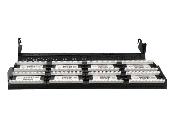 Gembird NPP-C548CM-001 - Patchpanel med kabelstyring - CAT 5e - svart - 2U - 19" - 48 porter