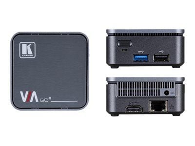 Kramer Electronics VIA-GO2, Työpöytä, Musta, CE, Intel, 32 GB, eMMC