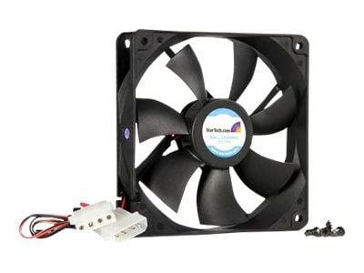Startech 120x25mm Dual Ball Bearing Computer Case Fan w/ LP4 Connector (FANBOX12) - Systemviftesett - 120 mm