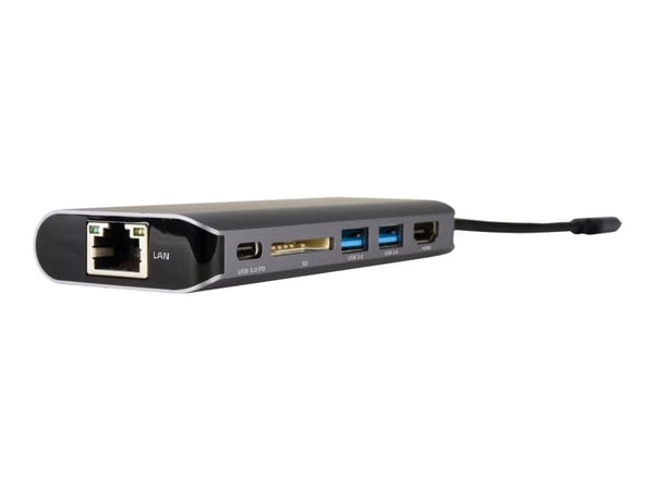 Kramer KDock-2 USB-C Hub Multiport Adapter - Dockningsstation - USB-C - HDMI - 1GbE