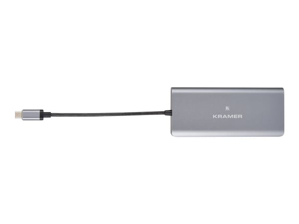 Kramer Electronics KDock-2, Langallinen, USB 3.2 Gen 1 (3.1 Gen 1) Type-C, 100 W, 10,100,1000 Mbit/s, Musta, Hopea, SD