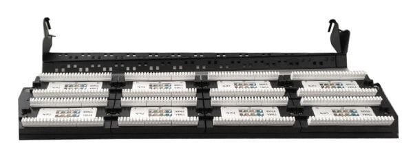 Gembird NPP-C648CM-001 - Patchpanel med kabelstyring - CAT 6 - svart - 2U - 19" - 48 porter