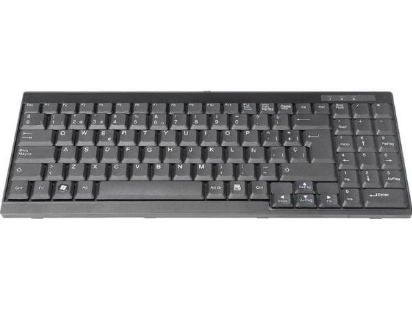 DIGITUS DS-72000ES - Tastatur - QWERTY - Spansk - svart - for Professional DS-72210, DS-72211
