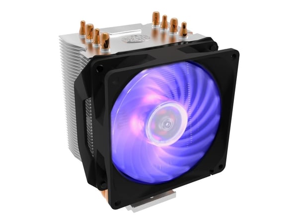 Cooler Master Hyper H410R RGB - Prosessorkjøler - (for: LGA1150, LGA1151, LGA1155, LGA1156, LGA1200, LGA1700, AM4, AM5) - aluminium - 92 mm
