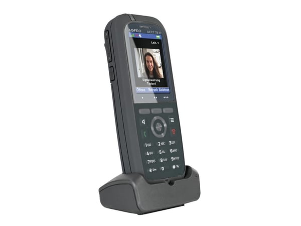 AGFEO DECT 78 IP, IP-telefon, Grå, Trådløst håndsett, Bord, 249 oppføringer, TFT
