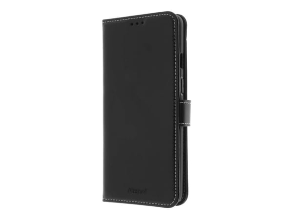 Insmat Exclusive - Flipdeksel for mobiltelefon - ekte skinn, polykarbonat - svart - for OnePlus 8T