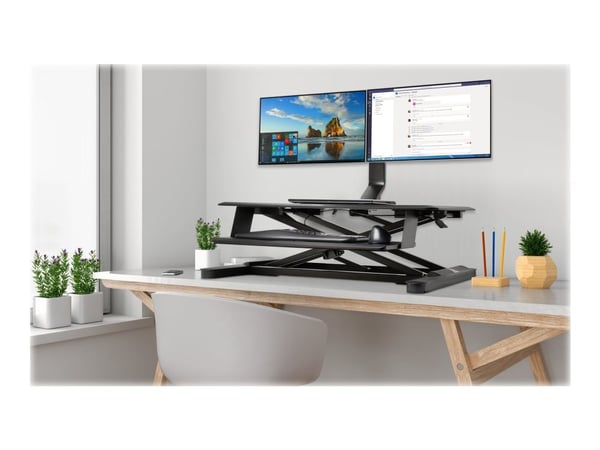 Kensington SmartFit Space-Saving Dual Monitor Arm - Monteringssett - Tilt & Swivel - for 2 skjermer - aluminium, plastikk, stål - svart - skjermstø...