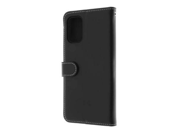 Insmat Exclusive - Flipdeksel for mobiltelefon - ekte skinn, polykarbonat - svart - for OnePlus 8T