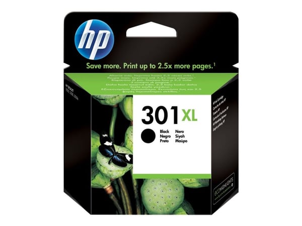 Blekkpatron HP 301XL CH563EE, 430 sider, Svart